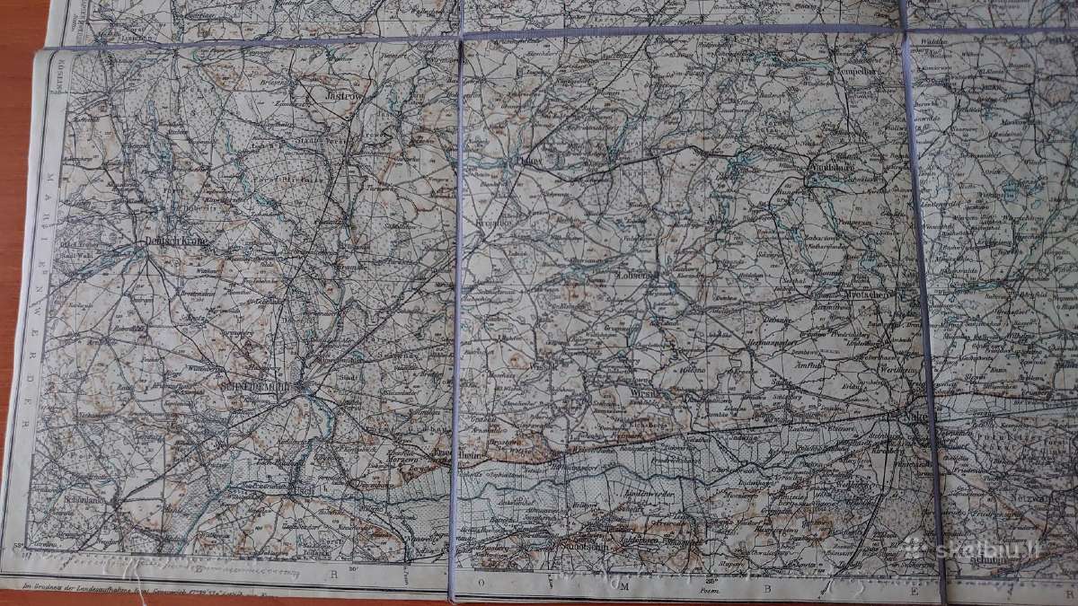 1899 m. žemėlapis Stolp, Danzig - nuotraukos Nr. 4