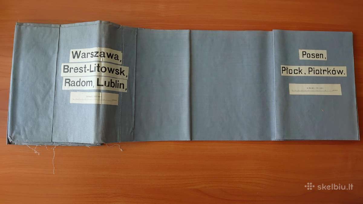 1899 m. žemėlapis Posen Plock, Piotrkow, WaRShawa.
