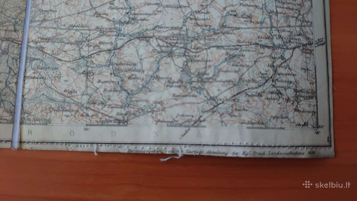 1899 m. žemėlapis Lomza, Grodno - nuotraukos Nr. 2