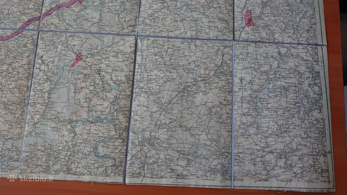 1899 m. žemėlapis Lomza, Grodno - nuotraukos Nr. 4