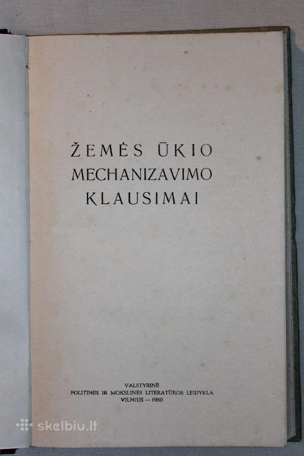 Žemės ūkio mechanizavimo klausimai knyga 1960 m. - nuotraukos Nr. 2