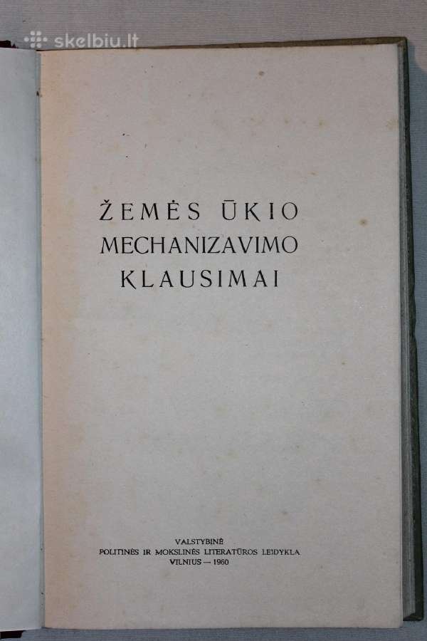 Žemės ūkio mechanizavimo klausimai knyga 1960 m. - nuotraukos Nr. 2