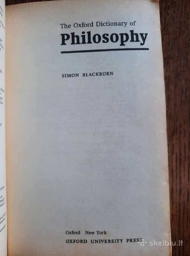 The Oxford Dictionary of Philosophy - nuotraukos Nr. 3