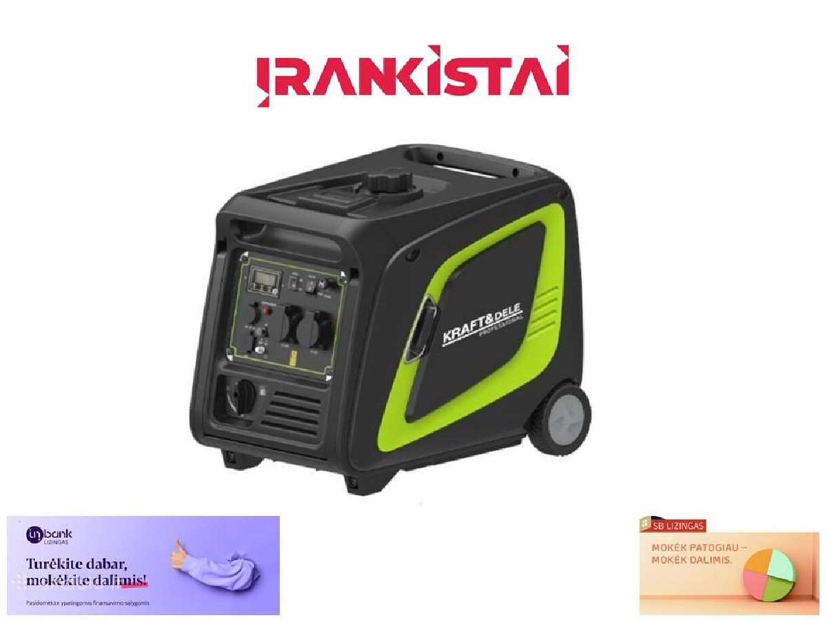 Inverterinis elektros generatorius 4.9/4.5kw 230v