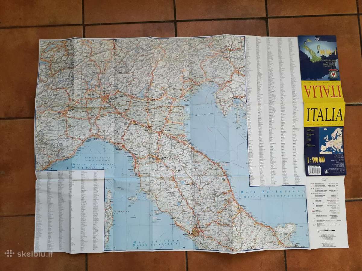 Italijos kelių žemėlapis - nuotraukos Nr. 2