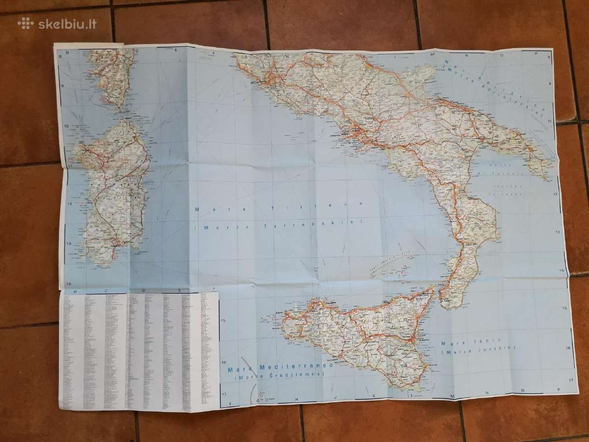 Italijos kelių žemėlapis - nuotraukos Nr. 3