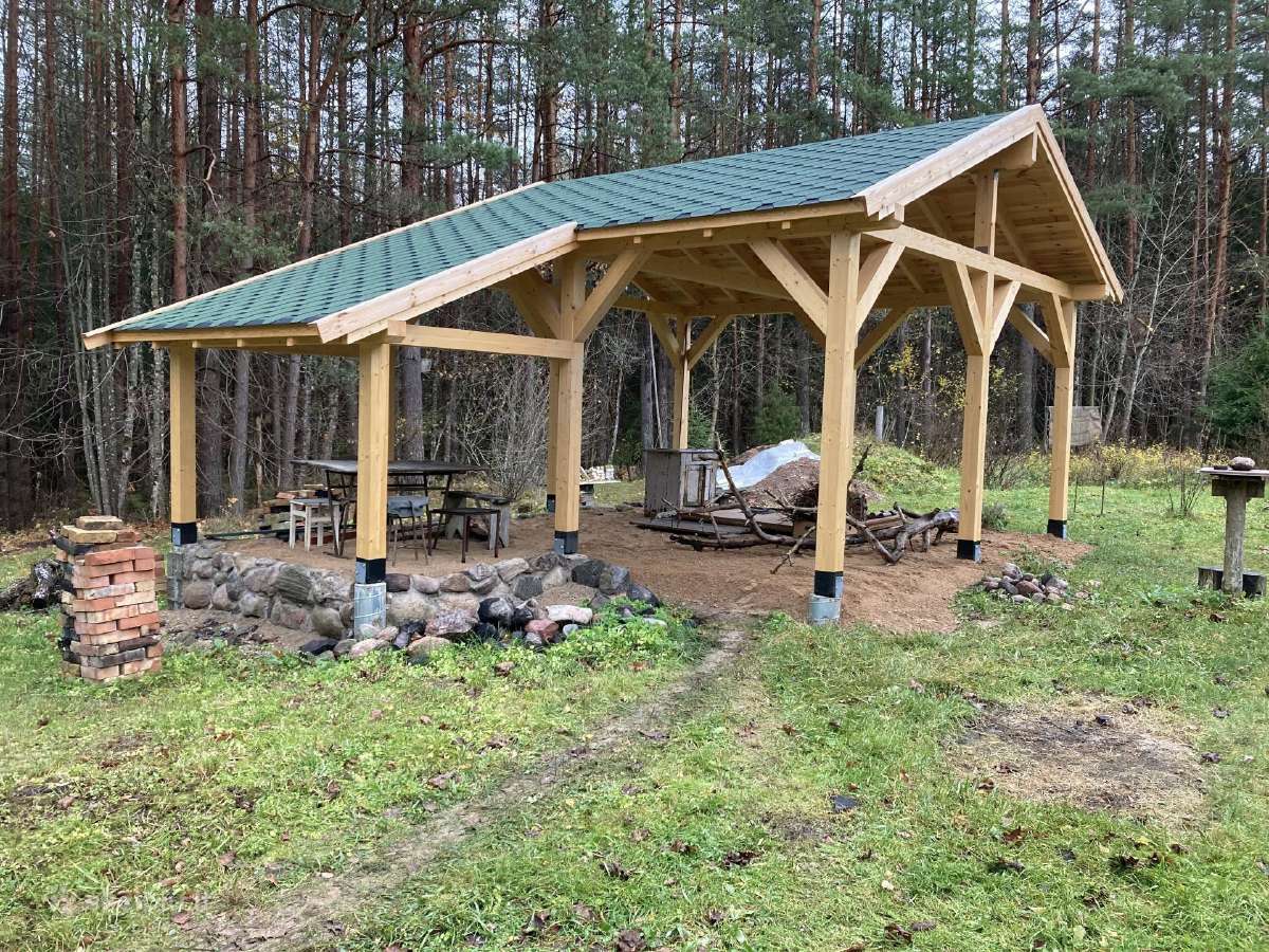 Medinės pavėsinės, pastogės, sandėliukai - nuotraukos Nr. 7