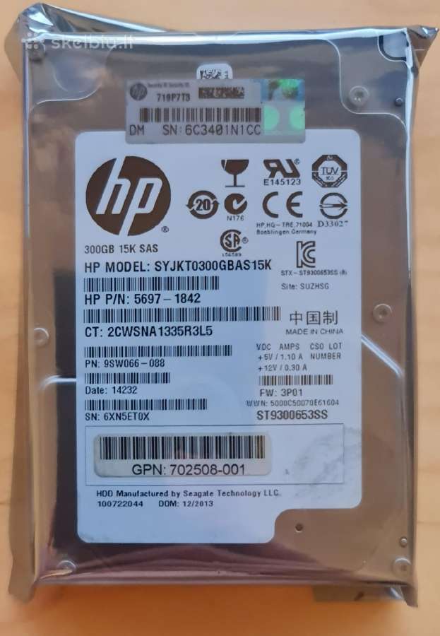 2.5" 146gb 1tb 1.2tb 1.8tb 2tb 2.4tb Sas HDD Sshd - nuotraukos Nr. 3