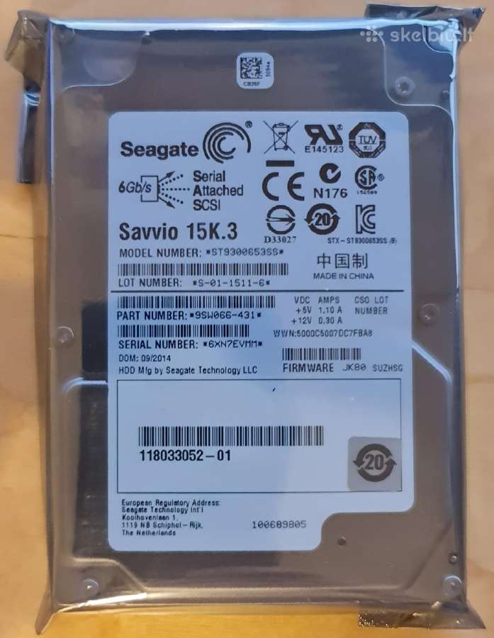 2.5" 146gb 1tb 1.2tb 1.8tb 2tb 2.4tb Sas HDD Sshd - nuotraukos Nr. 6