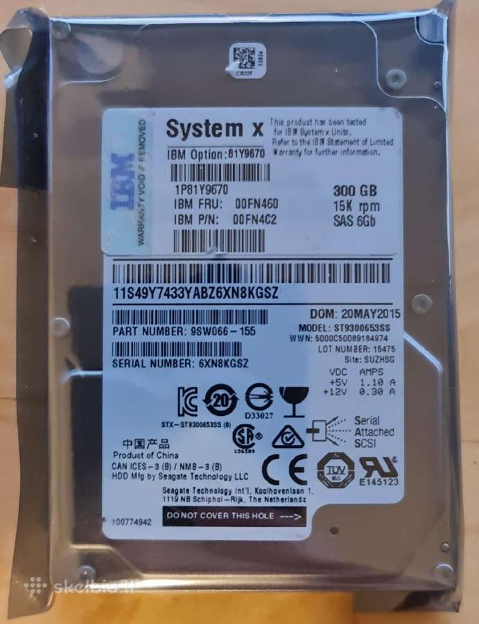 2.5" 146gb 1tb 1.2tb 1.8tb 2tb 2.4tb Sas HDD Sshd - nuotraukos Nr. 7