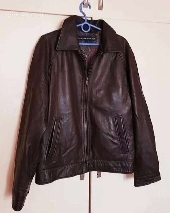 Natūralios odos striukė Tommy Hilfiger