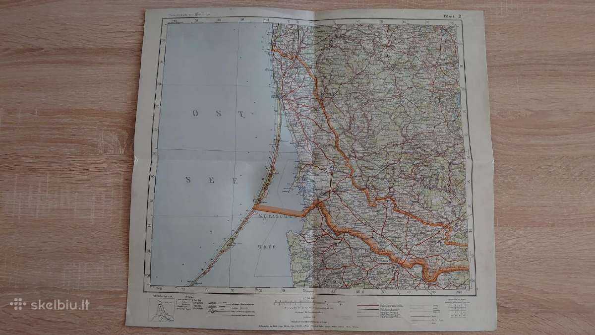 Memel, Tilsit 1925 m. žemėlapis