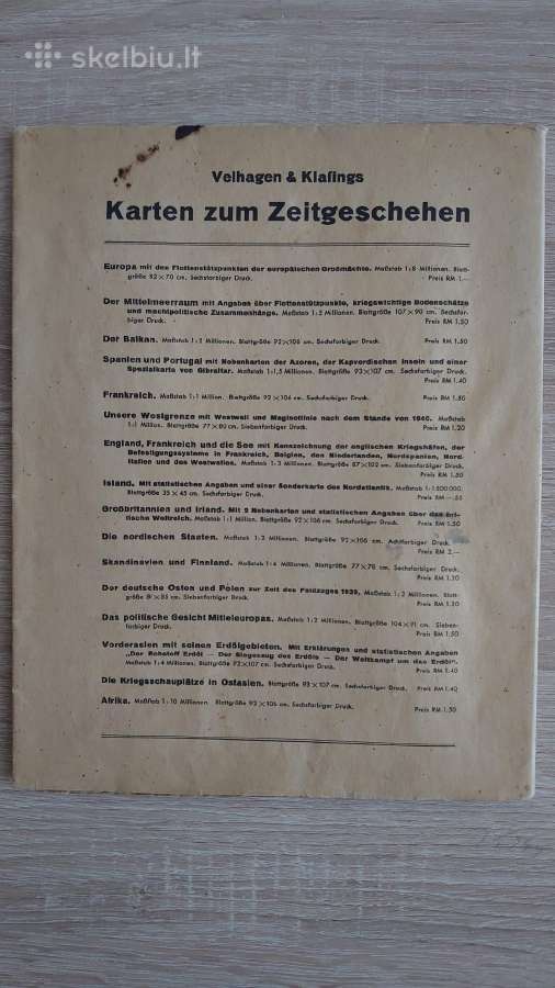 1940 m. Europinės Rusijos žemėlapis - nuotraukos Nr. 2