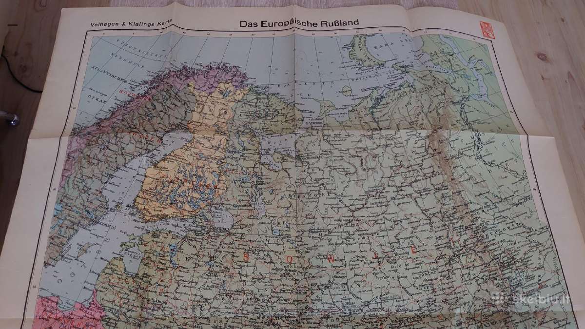 1940 m. Europinės Rusijos žemėlapis - nuotraukos Nr. 3