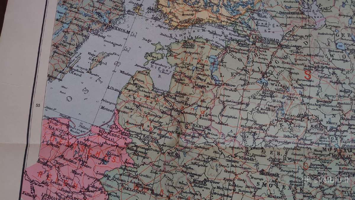 1940 m. Europinės Rusijos žemėlapis - nuotraukos Nr. 7