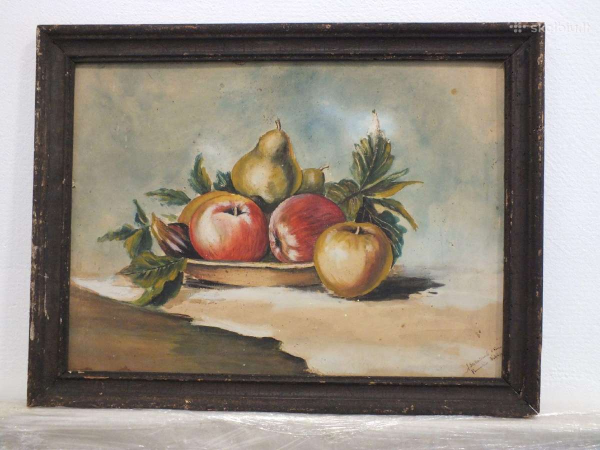Prieškarinė akvarelė. Kaina 30 Eur.