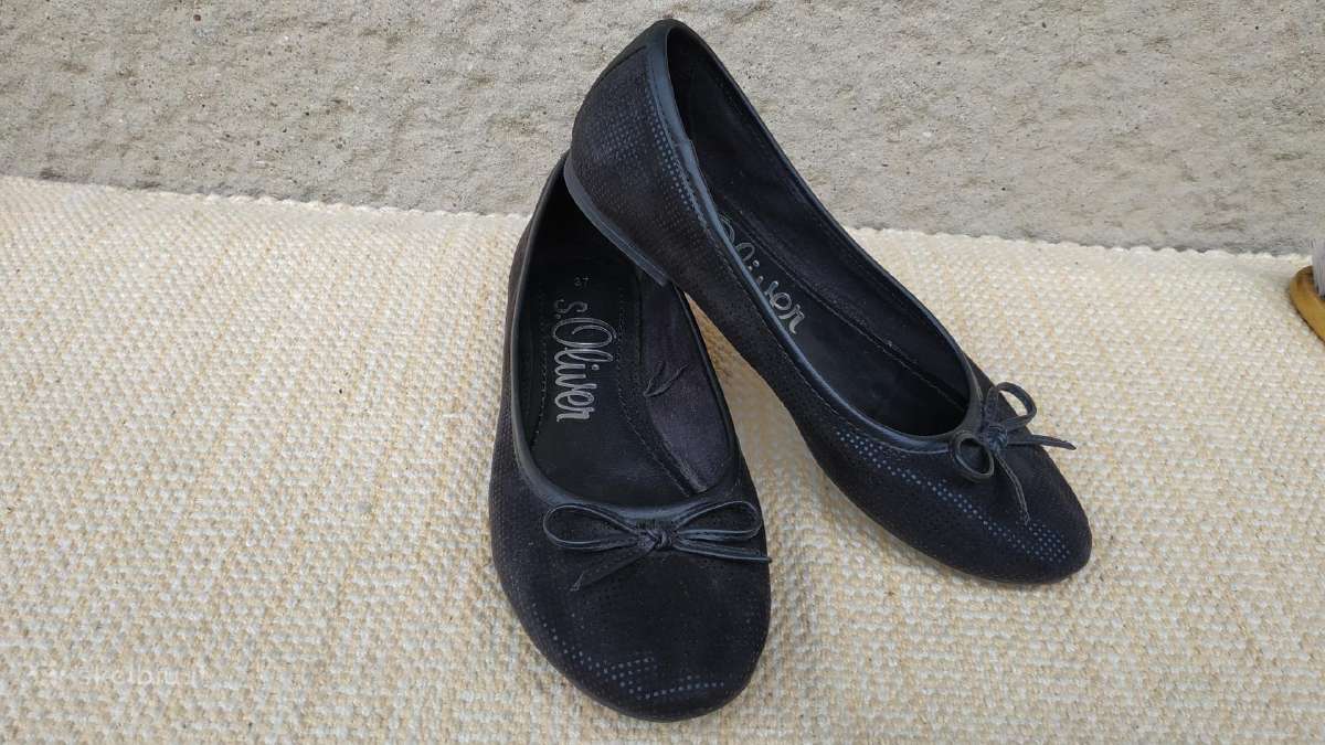 S. Oliver juodi bateliai balerinos