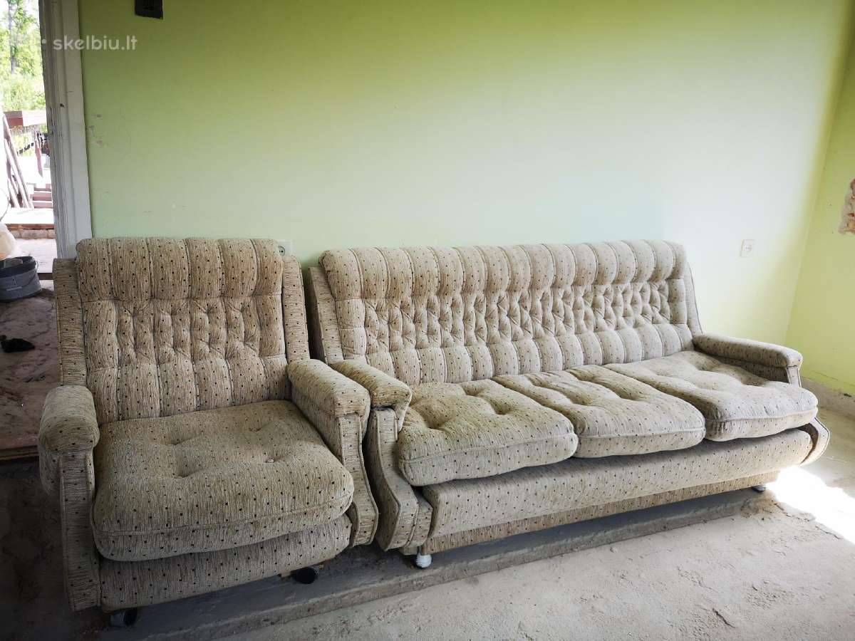 Minkštas kampas sofa lova su foteliais - nuotraukos Nr. 7