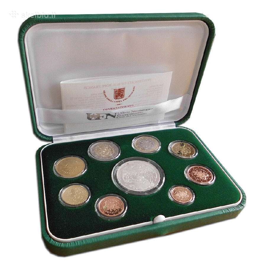 Proof Euro kolekcinių monetų Vatican 2017,2019 - nuotraukos Nr. 2
