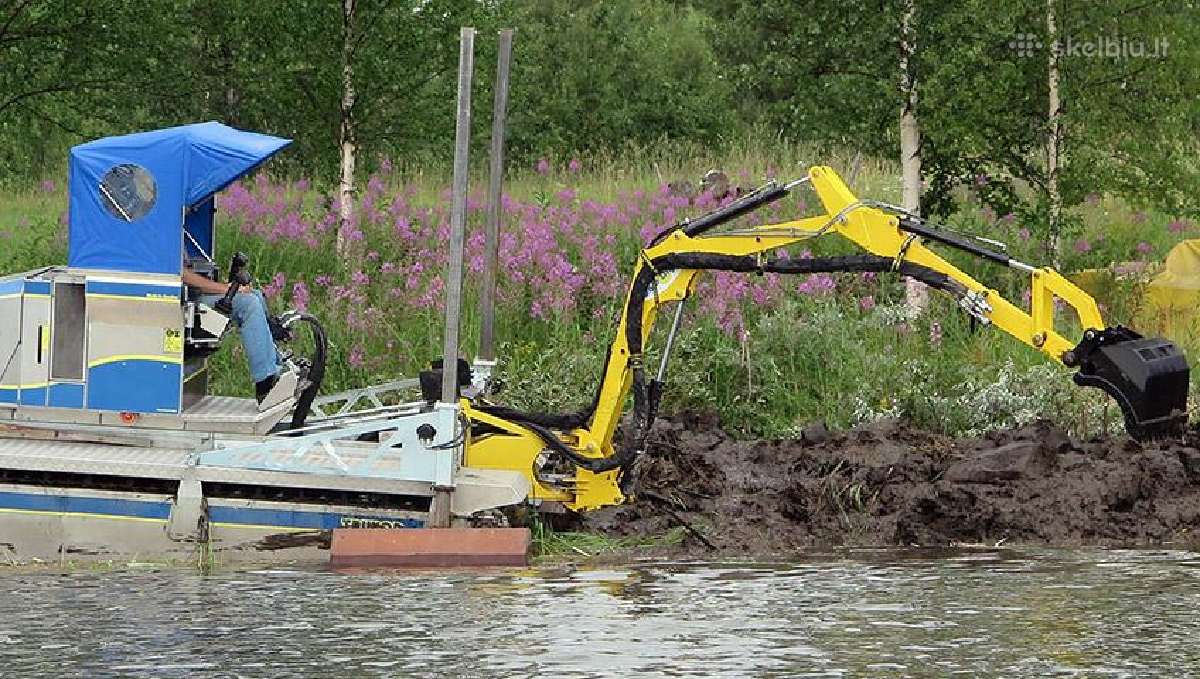 Nendrių, meldų ir kitos vandens augalijos pjovimas - nuotraukos Nr. 12