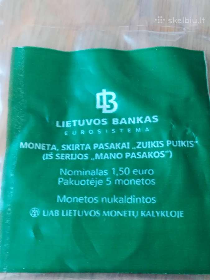 1,5 € moneta skirta pasakai „Zuikis Puikis“ 2022 m - nuotraukos Nr. 3
