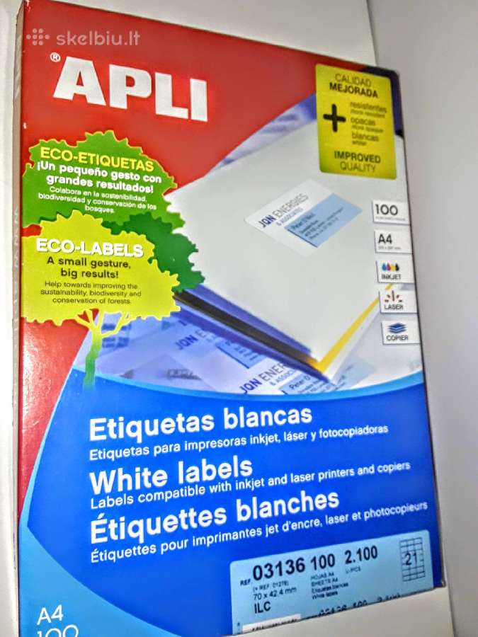 Apli lipdukai - etiketės