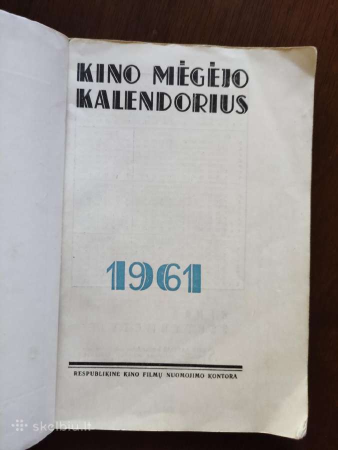 ,Kino mėgėjo kalendorius, 1961m. - nuotraukos Nr. 3