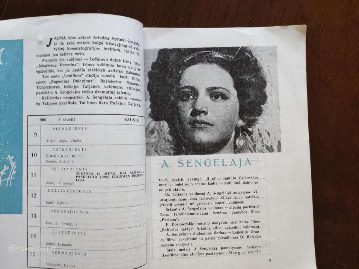 ,Kino mėgėjo kalendorius, 1961m. - nuotraukos Nr. 7