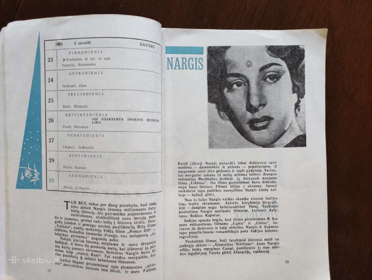 ,Kino mėgėjo kalendorius, 1961m. - nuotraukos Nr. 8