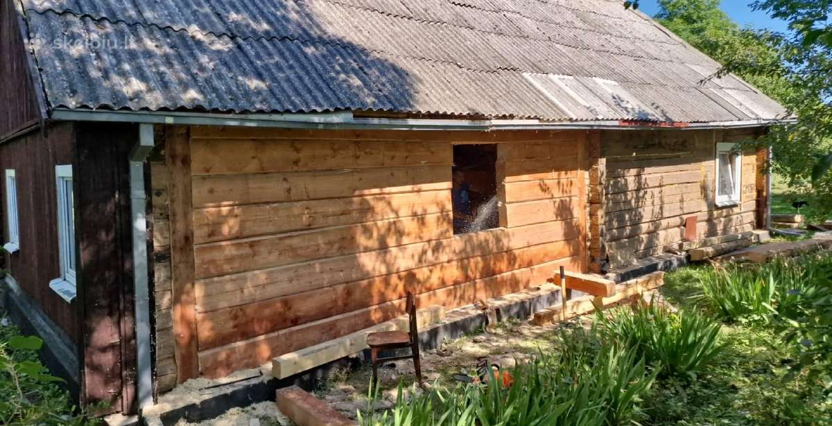 Senų namų rąstų keitimas ir pamatų atnaujinimas - nuotraukos Nr. 19