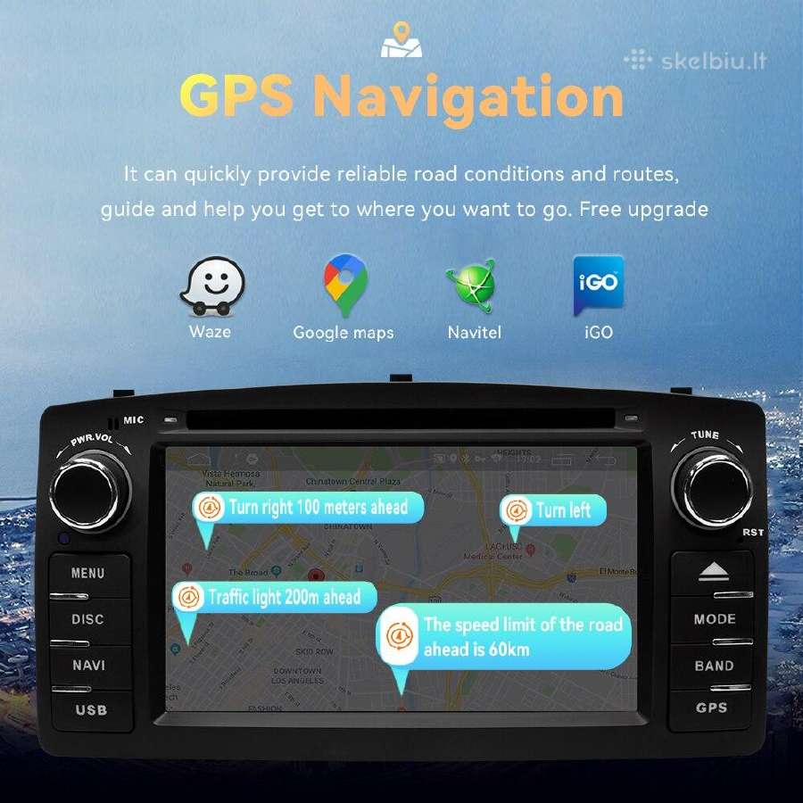 Toyota Corolla 2000-2013 android multimedija - nuotraukos Nr. 6