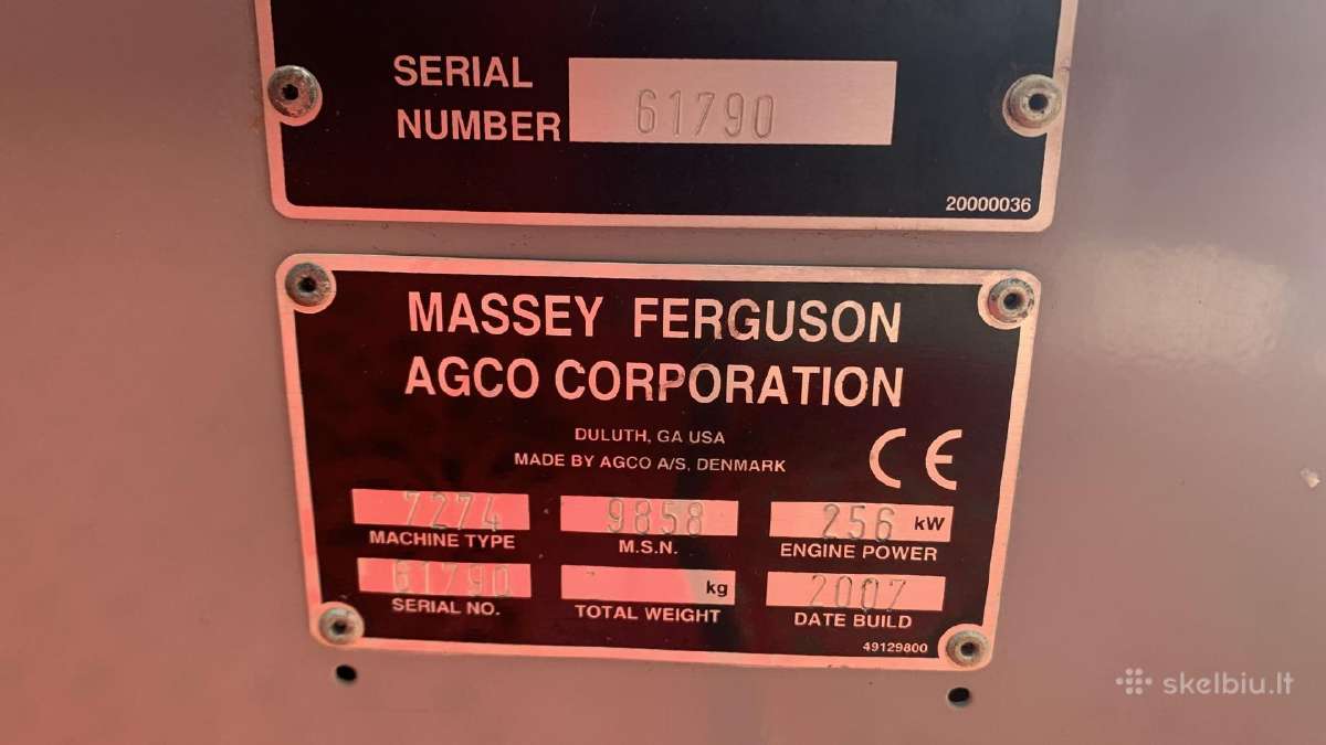 Kombainas Massey Ferguson 7274 Cerea Dalimis - nuotraukos Nr. 13