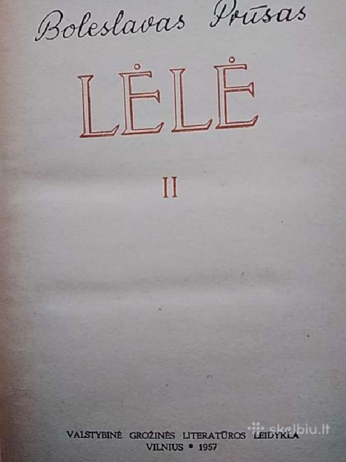 1957 m. B. Prūsas "Lėlė" 2 tomai - nuotraukos Nr. 3