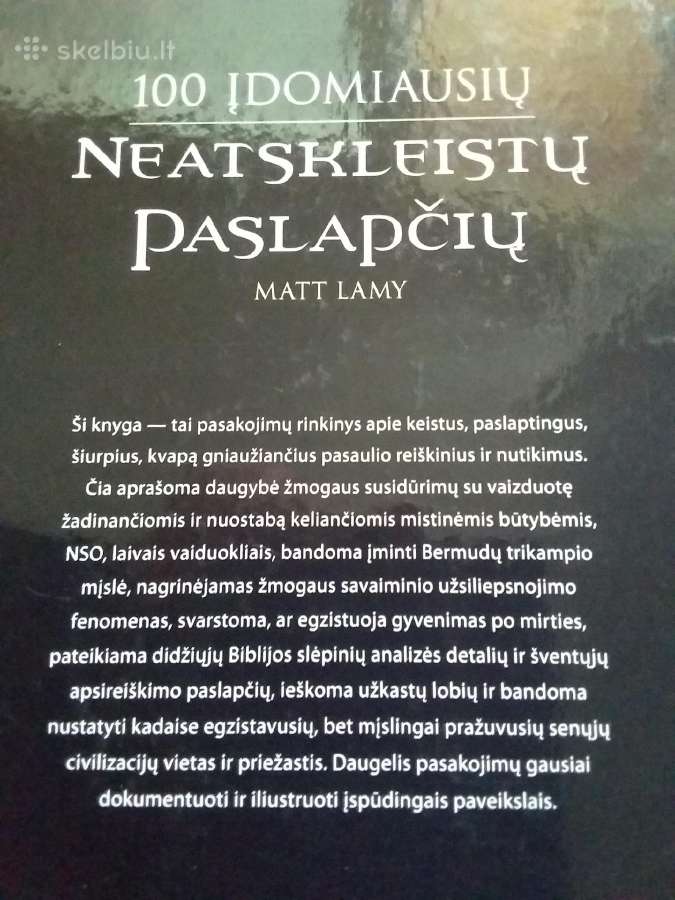 100 Įdomiausių Neatskleistų Paslapčių Matt Lamy - nuotraukos Nr. 2
