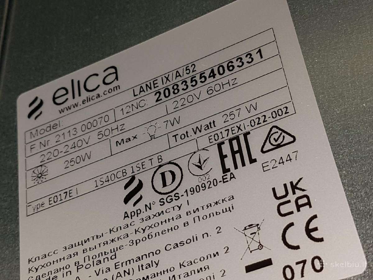 Elica 50,52,60,90cm su angliniais nauja imontuojam - nuotraukos Nr. 13