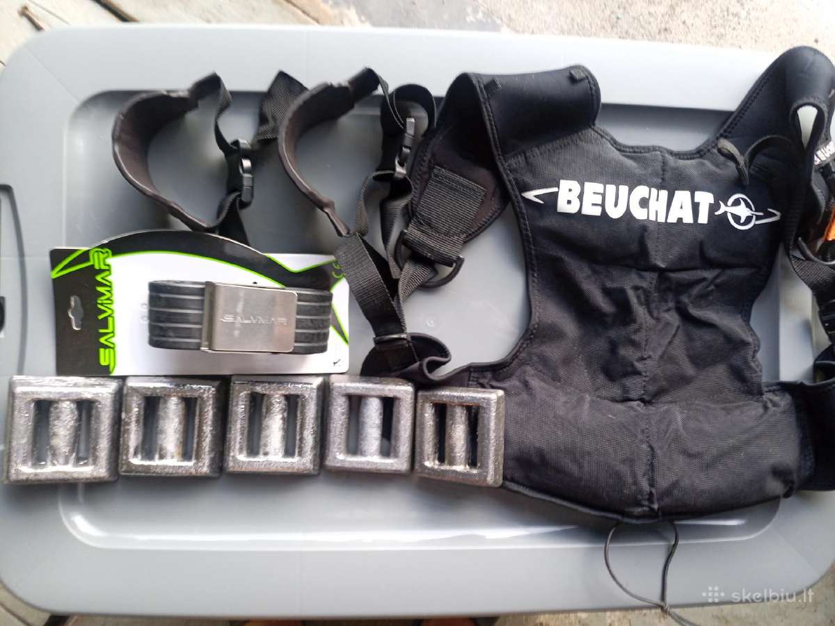 Nardymo svoriai, liemenė, švinas, prožektoriai