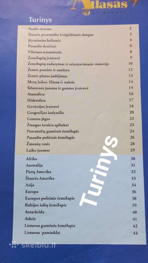 Pasaulio atlasas 6 klasei - nuotraukos Nr. 2