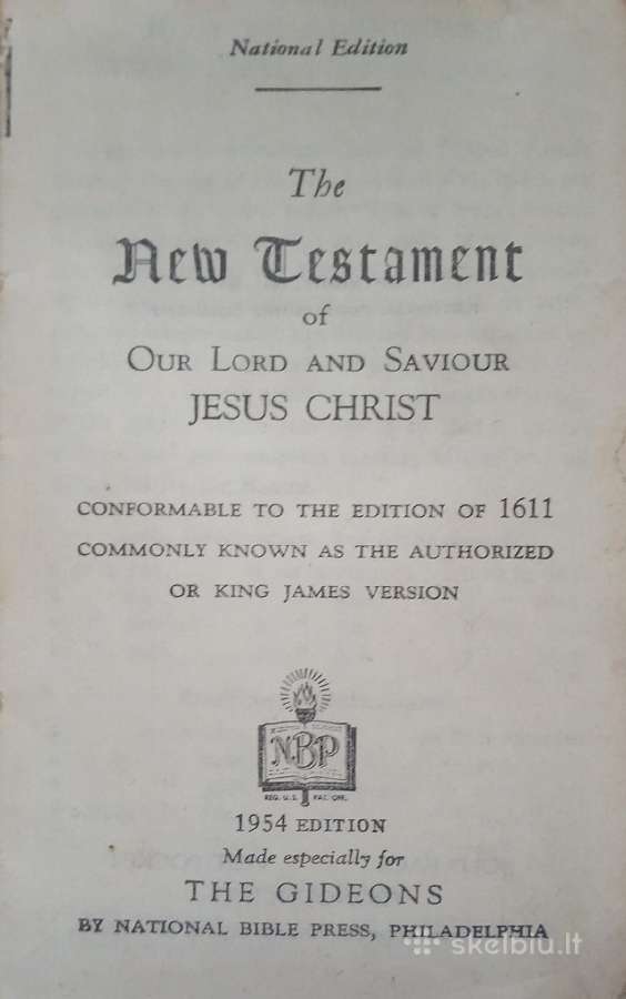 New testament / 1954 the gideons