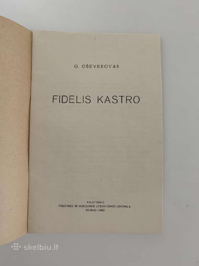 Vintažinė sena knyga Fidelis Kastro 1962m - nuotraukos Nr. 2