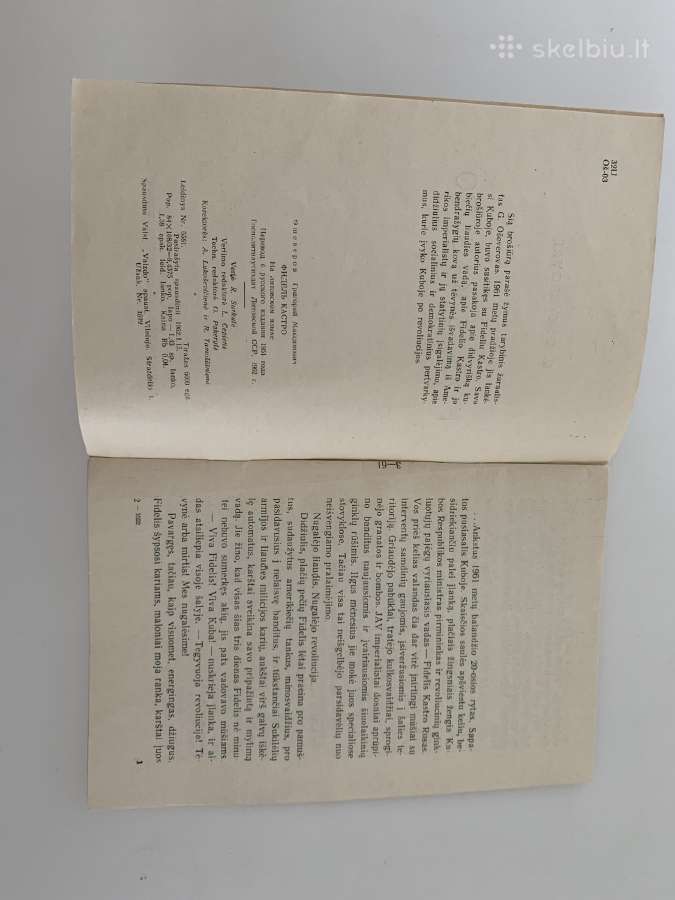 Vintažinė sena knyga Fidelis Kastro 1962m - nuotraukos Nr. 4