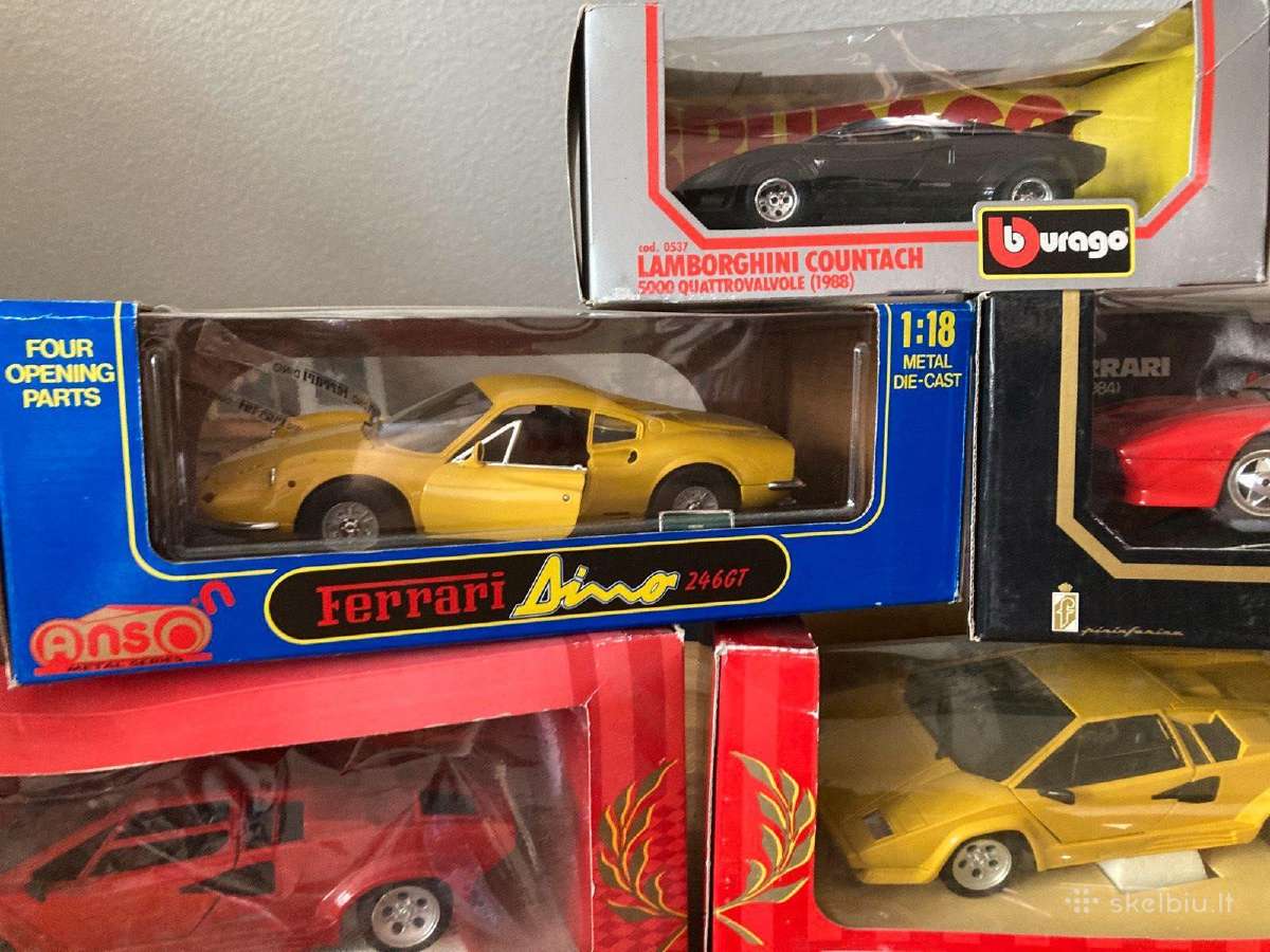 Modeliukai 1:18 lamborghini ferrari pakuotiese - nuotraukos Nr. 9