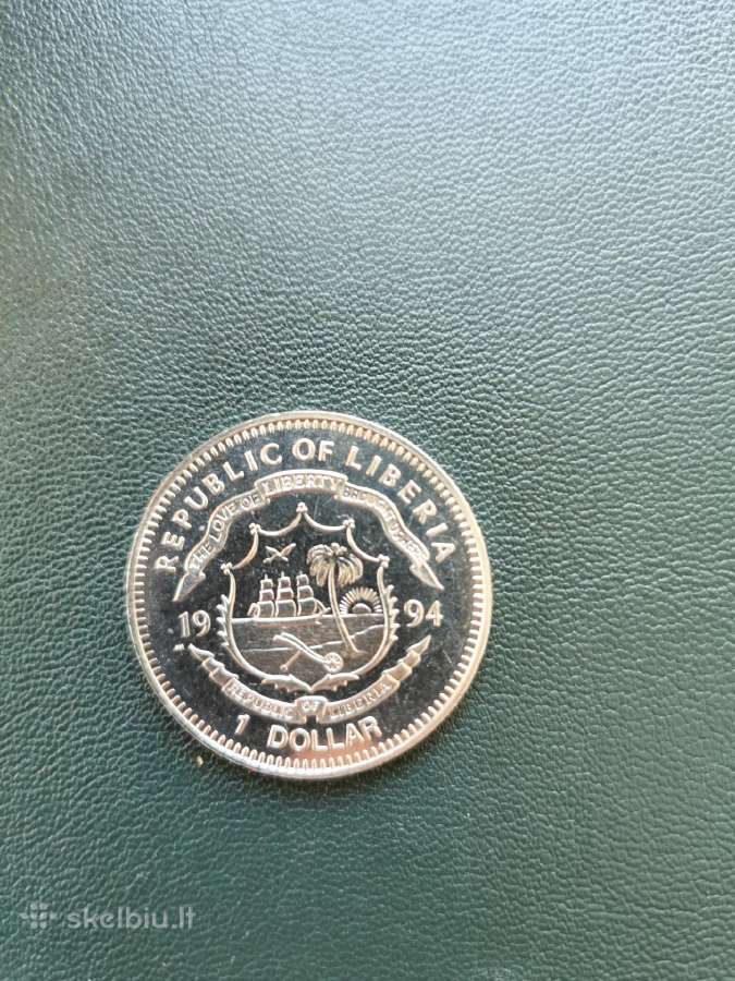 Liberija 1dol 1994m Nelson Mandela Unc - nuotraukos Nr. 2