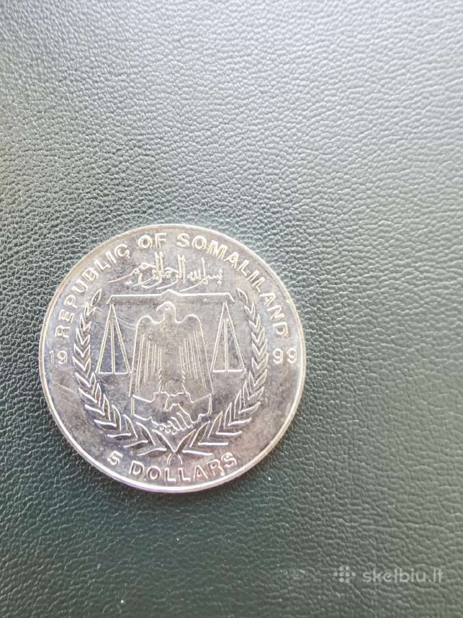 Somalilandas 1999m 5dol Triušio metai Unc - nuotraukos Nr. 2