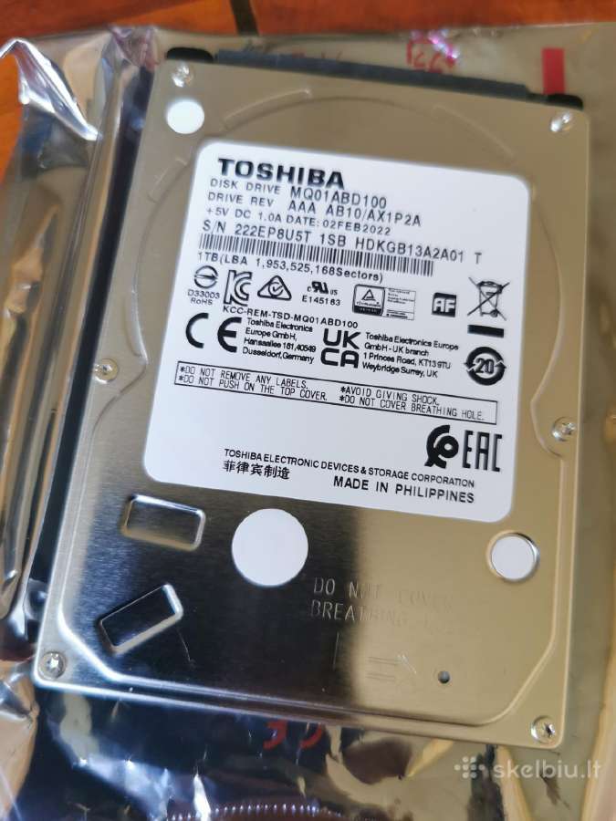 Nauji Toshiba HDD 1tb - nuotraukos Nr. 3