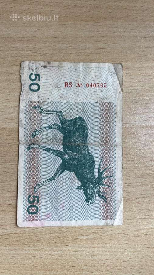 1991 50 talonų be užrašo, briedis