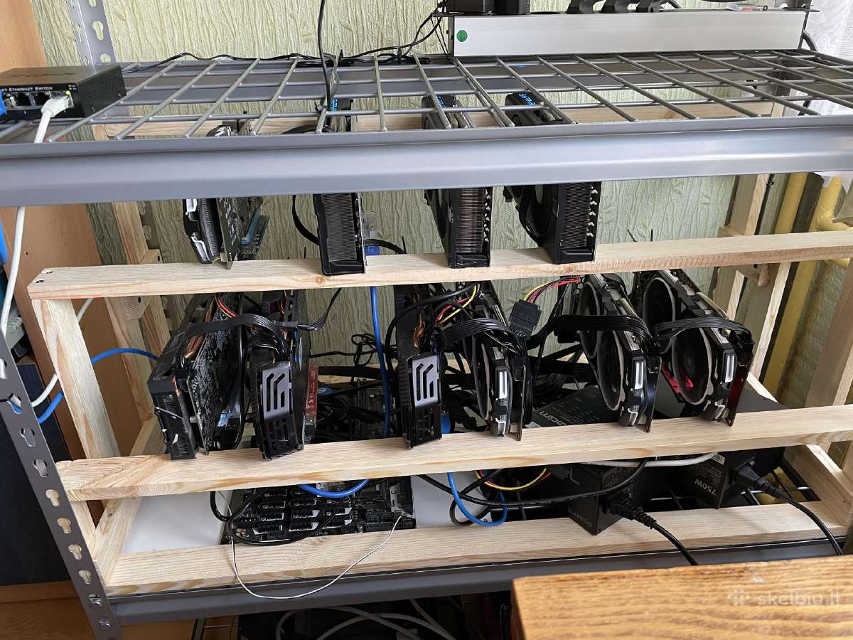 Rx 470 / 570 / 580 8gb 10x Gpu Mining Rig - Skelbiu.lt