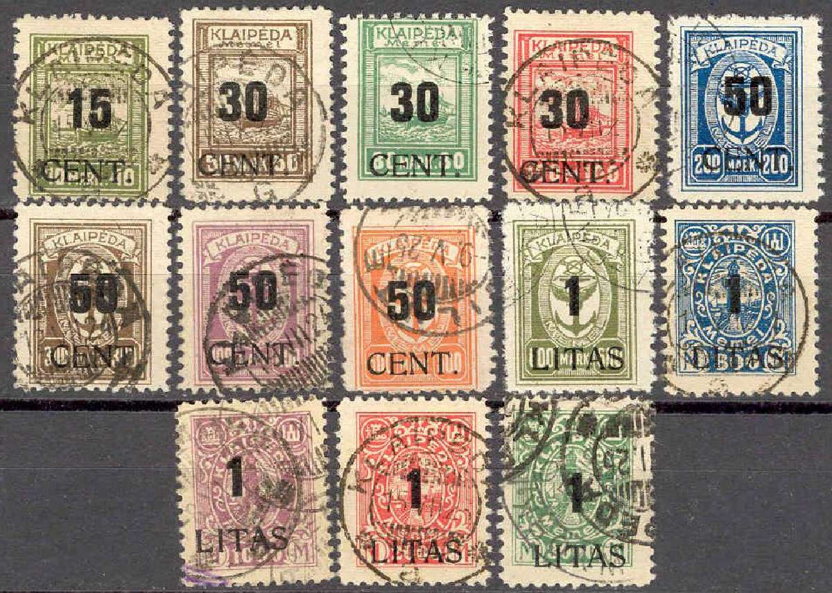 Memel (Klaipėda) 1923. Naujo nominalo perspausdini