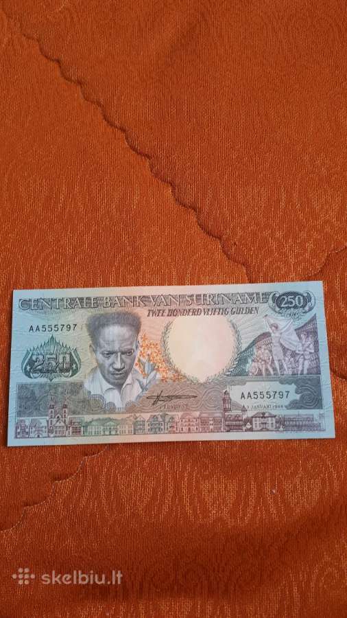 Surinamas 250 Guldenų 1988m. Unc