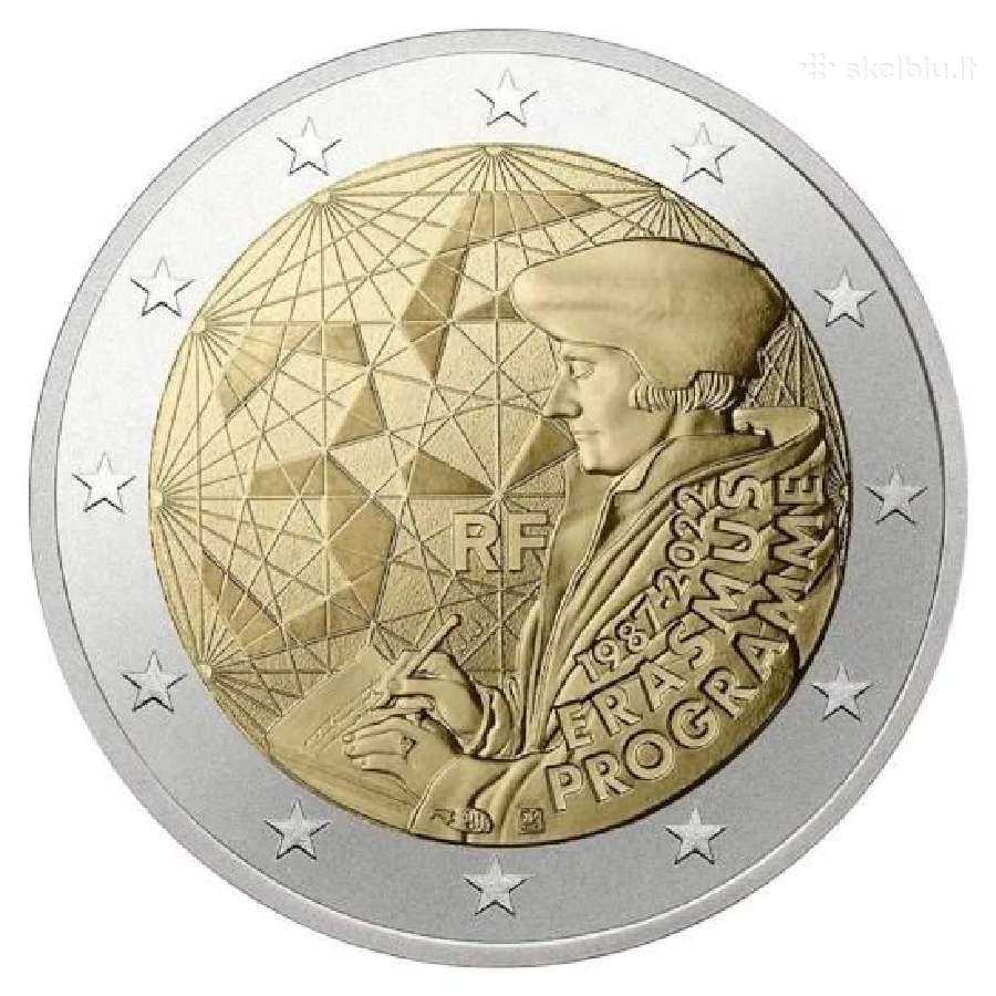 2 eurų Prancūzijos Unc proginės monetos - nuotraukos Nr. 7
