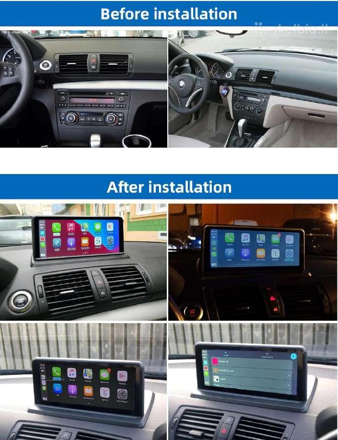 Bmw 1 E87 E88 E81 E82 Cic Carplay/android Auto - nuotraukos Nr. 2